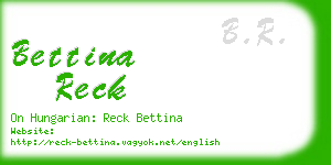 bettina reck business card